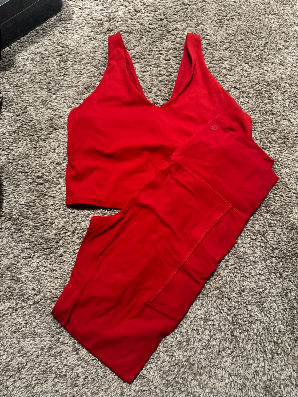 all in motion Bright Red Active Crop Top